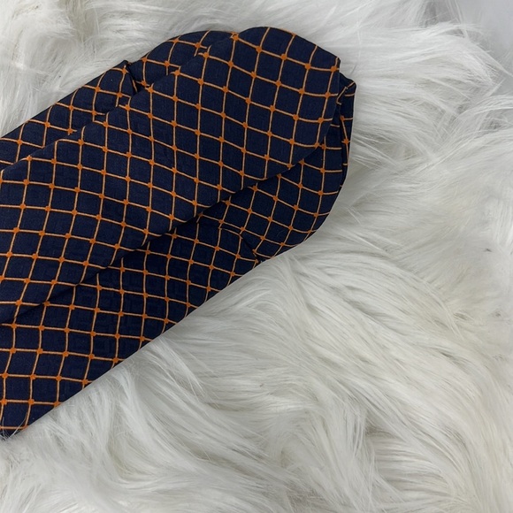 DOLCEPUNTA Battaglia Geometric Silk Tie Men’s 59” inches Made In Italy - Picture 6 of 8